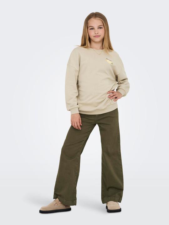 Produktbild Only Locker geschnitten Rundhals Junior Tief angesetzte Schulter Sweatshirt Sweatshirt (158)