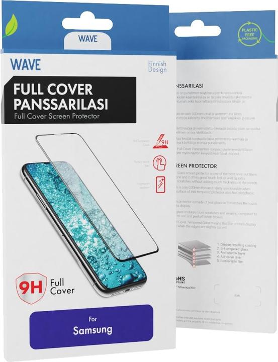 Wave Full Cover -panssarilasi, Samsung Galaxy A14 / A14, musta kehys (1 Piece, Samsung Galaxy A14 5G, Samsung Galaxy A14)