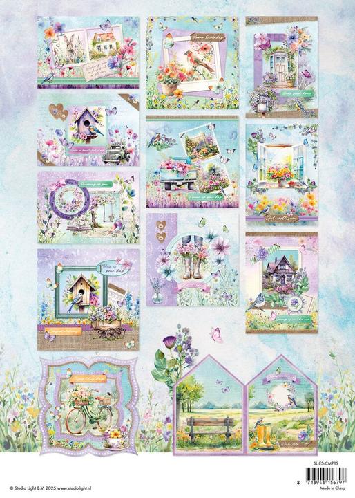 Produktbild art by marlene Card Making Pad "Spring Serenade" 14 Blatt Essentials (1 x)