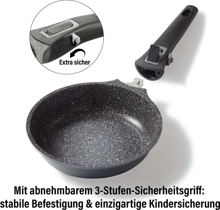 Actual product image Stoneline Imagination PLUS Kochgeschirr-Set, 8-tlg., mit abnehmbaren Griffen (Pan set + pot set, Cast iron)