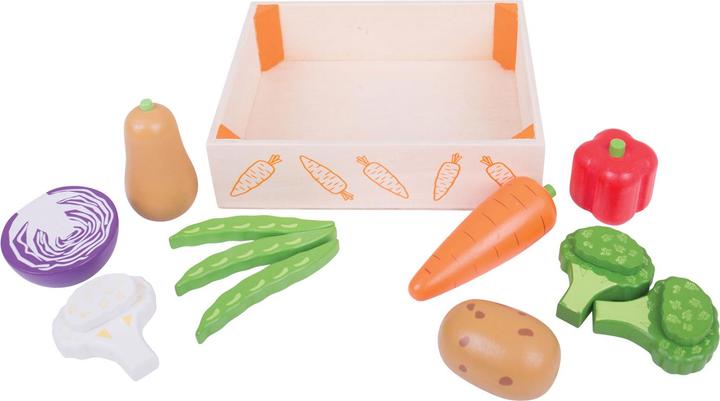 Actual product image Bigjigs Wooden box with vegetables
