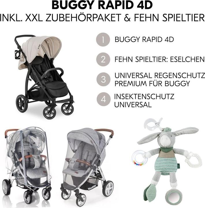 Produktbild Hauck Buggys & Sportwagen Buggy Rapid 4D (bis 25 kg) - XL Verdeck &