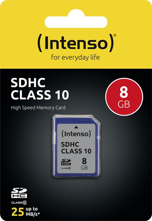 Produktbild Intenso SD Class 10 (8 GB, SDHC, U1, UHS-I)