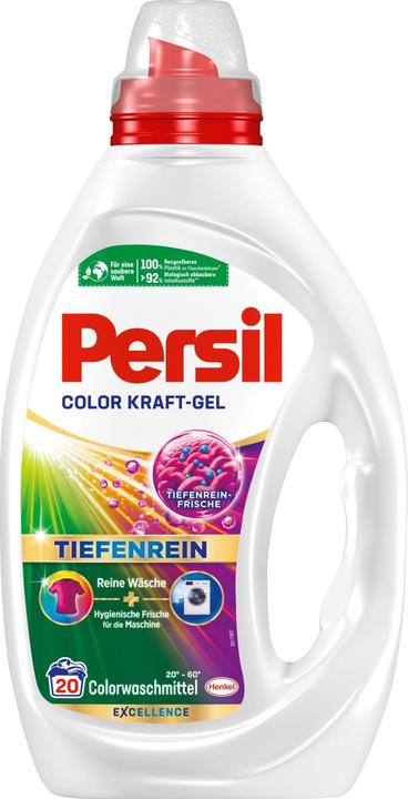 Persil Flüssigwaschmittel Kraft-Gel Color 20 WG, 0.9 l (20 Washing cycles, Liquid detergent)