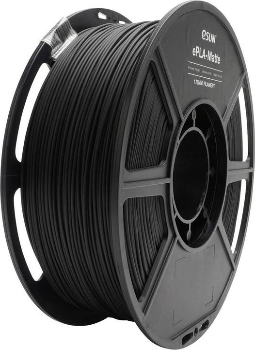 eSUN ePLA-Matte Black (PLA, 1.75 mm, 1000 g, Schwarz)