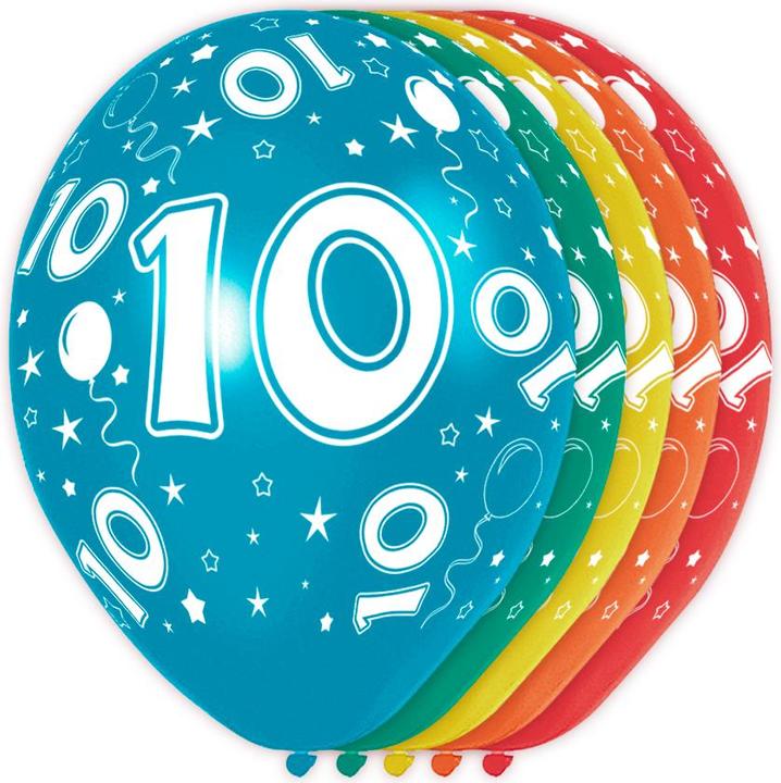 Produktbild Folat 10. Geburtstag Ballons