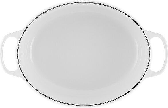 Image du produit Le Creuset Cocotte Signature Ovale, 31Cm, BlancM. Pommeau doré Gu (31 cm, Cocotte + faitout, Fonte)