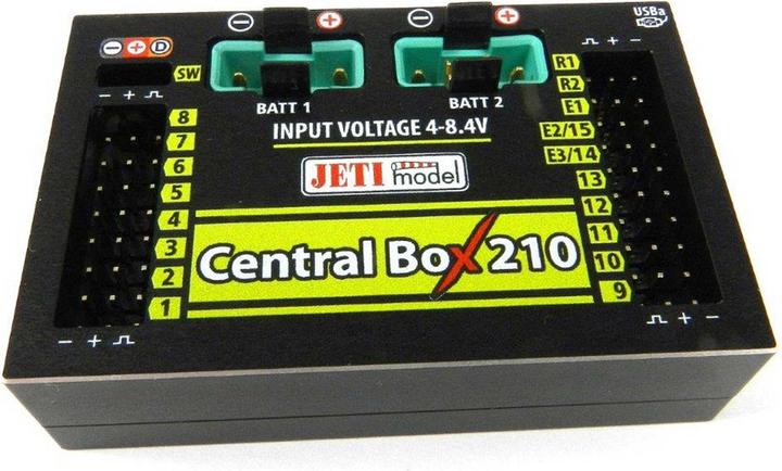 Produktbild Jeti Akkuweiche Central Box 210 + 2x Rsat2 + RCSW