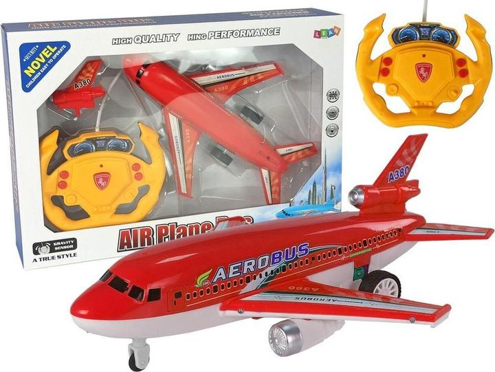Produktbild Lean Toys Rotes ferngesteuertes 40-MHz-Flugzeug mit Lichtern
