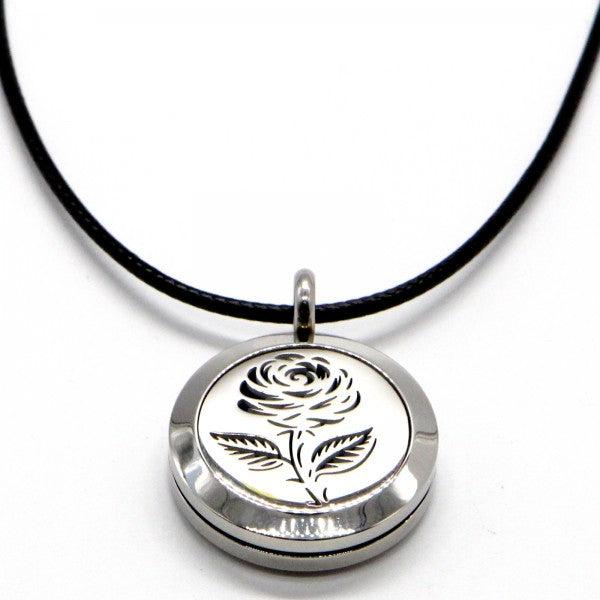 Produktbild Zen Arôme Duft-Schmuck Halskette mit Anhänger No.54 für Ätherisches Öl, Parfum (Edelstahl, Leder)