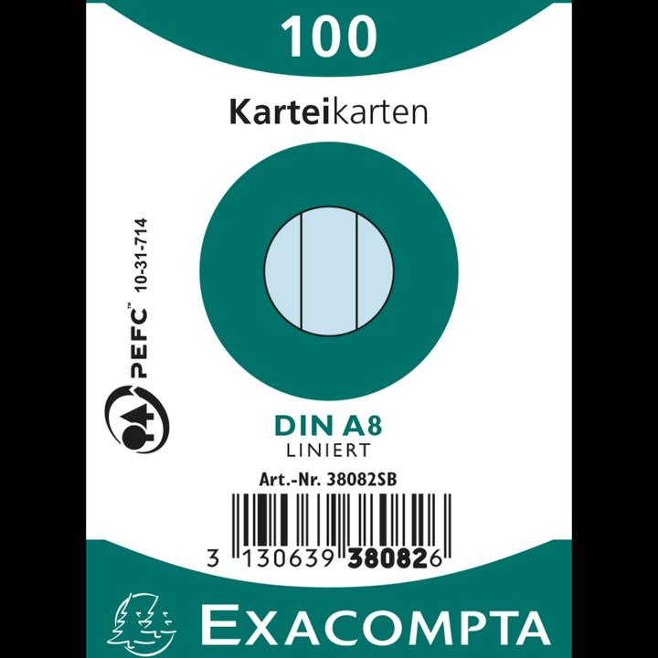 Produktbild Exacompta Karteikarten A8 (55 x 74 mm, 205 g/m², 100 x)