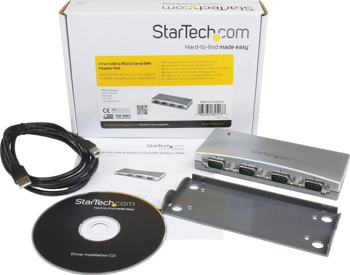 Image du produit StarTech Hub adaptateur sériel 4 ports USB vers RS232 (USB-A, 4 Ports)