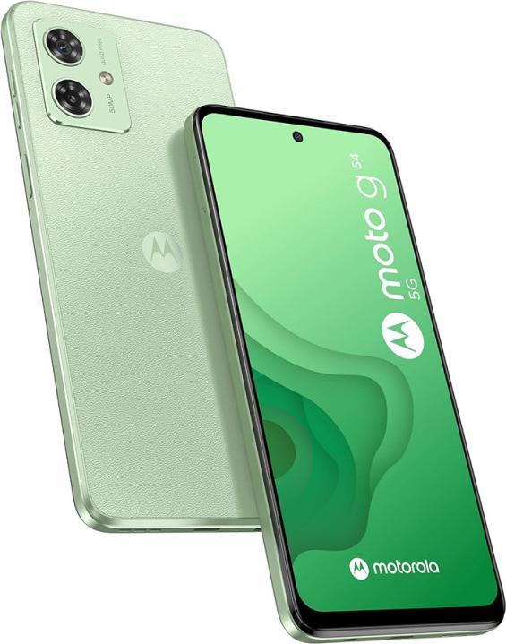 Image du produit Motorola Moto G54 (256 Go, Vert menthe, 6.50", SIM + eSIM, 50 Mpx, 5G)