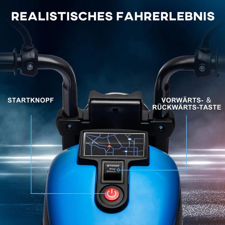 Produktbild Swisshandel24 Kinderelektro-Motorrad, 2 abnehmbare Stützräder, 1,5-3 km/h, für 1,5-3 Jahre Kinder (6 V)