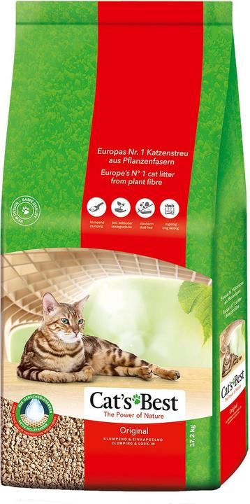 Productafbeelding Cat's Best Eco Plus Kattenbakvulling (Bindmiddel, Biologisch afbreekbaar, Snel absorberend, 17.20 kg)