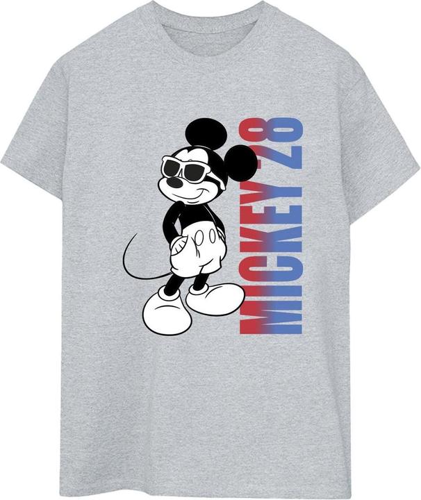 Actual product image Disney Womens/Ladies Mickey Mouse Gradient Cotton Boyfriend T-Shirt (XXL)