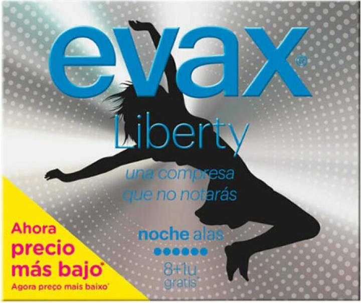 Produktbild Evax LIBERTY compresas noche alas 9 uds (9 x)