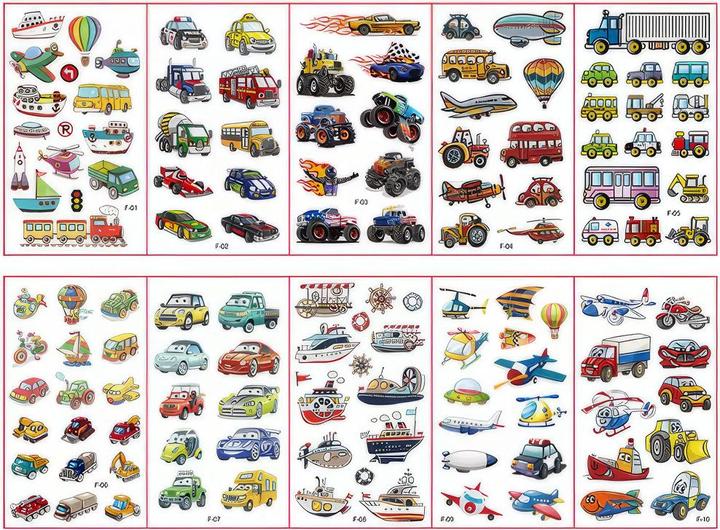 X-Tac Fahrzeuge Tattoos Kinder