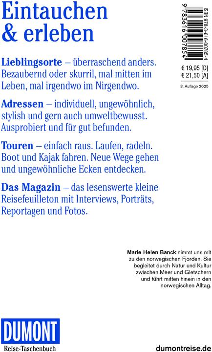 Energie-Label Reise-Taschenbuch Reiseführer Norwegen, Das Fjordland (Deutsch, Marie Helen Banck, 2025)