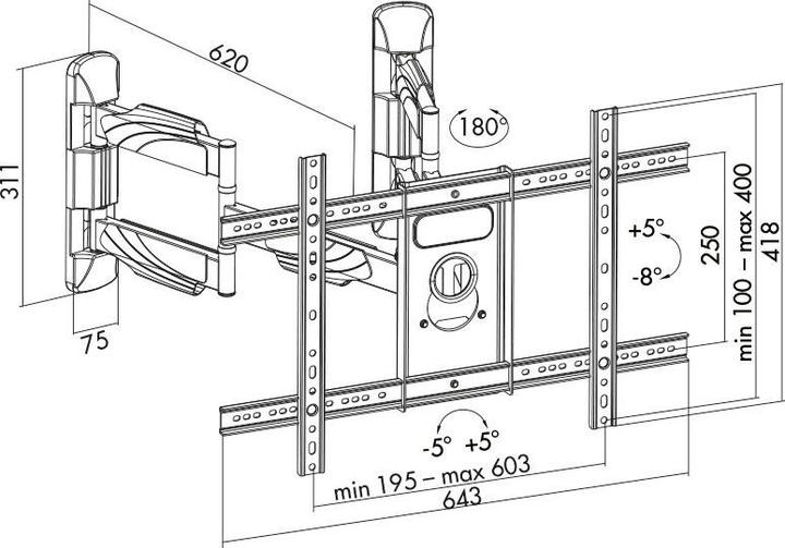 Produktbild LogiLink BP0047 (Wand, 70", 45 kg)