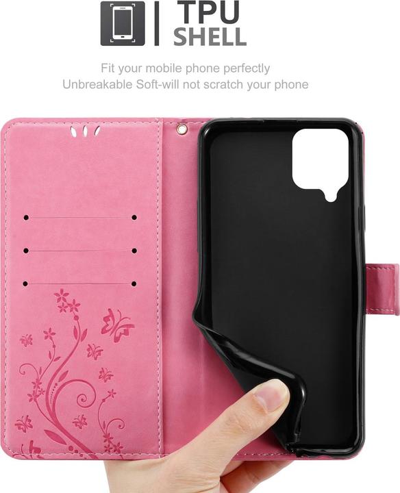Actual product image Cadorabo Flower Book Cover (Samsung Galaxy A12)