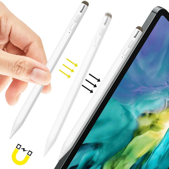 Immagine prodotto Baseus Stilo di scrittura liscio con indicatori LED (versione attiva+passiva) bianco (incluso: Tipo