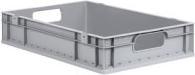 Actual product image Allit Storage box ProfiPlus EuroEco O617, grey Euro box made of PP, open handles, resistant to... (40 x 60 x 17 cm)