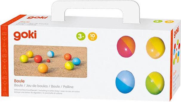Produktbild Goki Boule Spiel inklusive Baumwollbeutel (9 x, 60 mm)