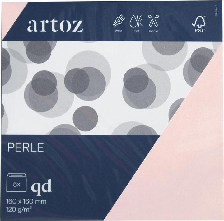 Produktbild Artoz Couvert Perle 16 x 16 cm, 5 Stück, Icerose (16 x 16 cm, 5 x)