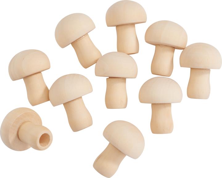 Actual product image VBS Wooden mushroom, 10 pieces