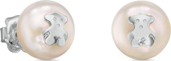 Tous Boucles d'oreilles en perles réelles avec ours 411143500 (Argent Sterling)