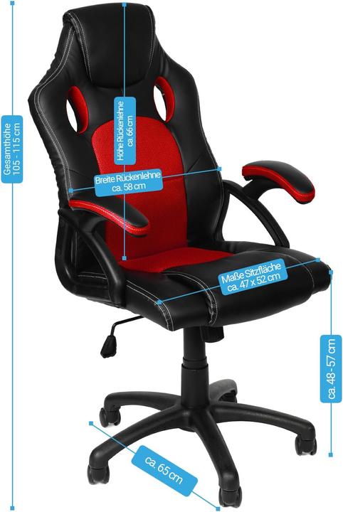 Actual product image Panorama24 Ergonomischer Gamingstuhl mit Wippmechanik