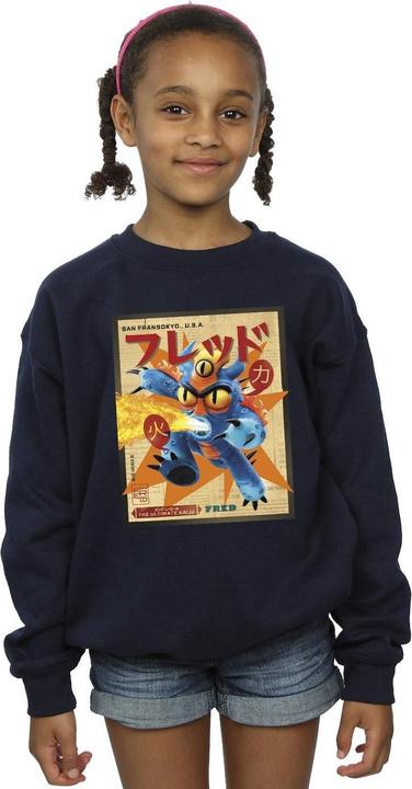Immagine prodotto Disney Big Hero 6 Baymax Fred Newspaper Felpa Ragazze (140, 146)