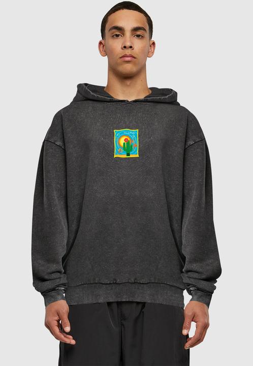Actual product image Merchcode Frida Kahlo - Cactus Acid Washed Oversized Hoody - 178063 (XL)