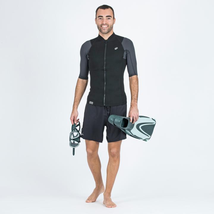 Immagine prodotto Subea YULEX100 manica corta da uomo con protezione UV 1,5 mm - nero (1 mm, L)
