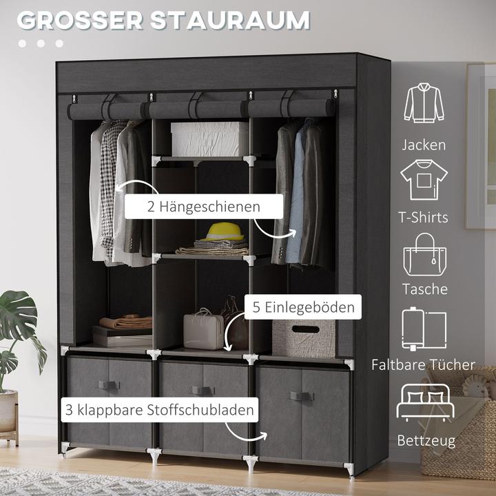 Produktbild Homcom Stoffschrank mit Tür (125 x 43 x 162.5 cm)