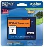 Actual product image Brother TZB51 24 Black ON Orange (2.40 cm, Orange, Black)