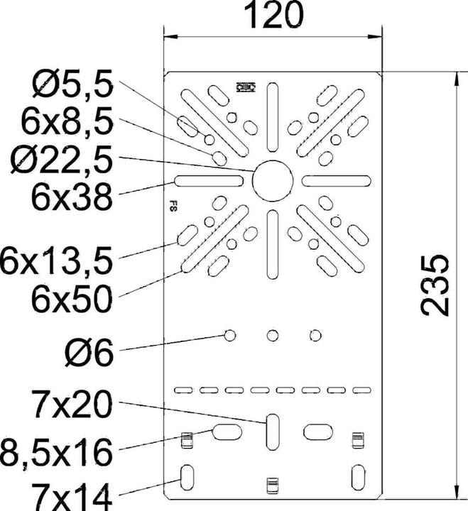 Actual product image OBO Bettermann Mounting plate