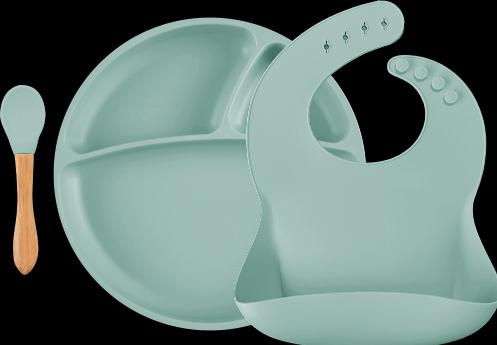 Actual product image Minikoioi BLW Set II plate + bib + spoon