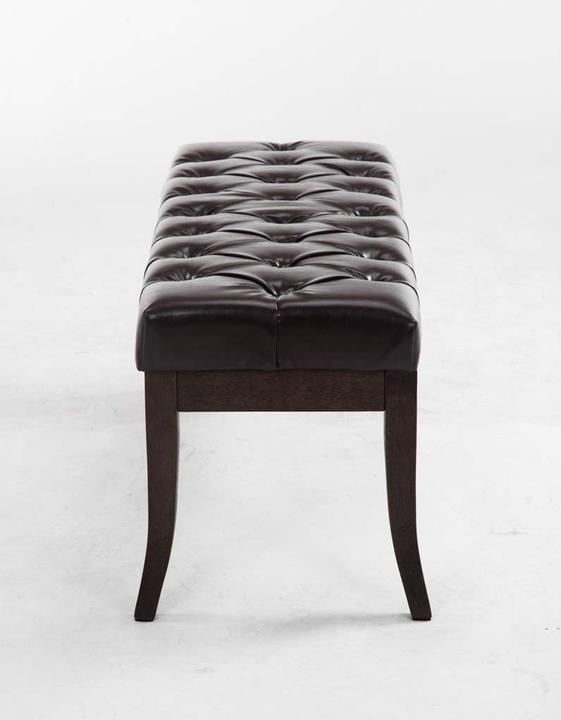Image du produit CLP Banc Ramses simili cuir antique foncé 100, noir (100 cm)