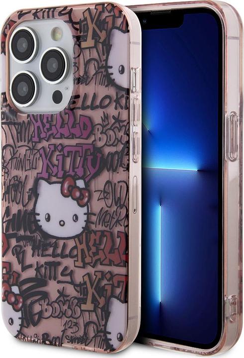 Actual product image Hello Kitty HKHCP13LHDGPTP iPhone 13 Pro / 13 6.1" różowy/pink hardcase IML Tags Graffiti (Apple iPhone 13 Pro)