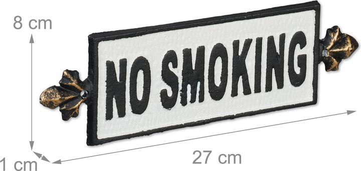 Actual product image Relaxdays No smoking sign (27 x 1 x 8 cm)