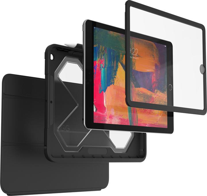 Actual product image Zagg Rugged Messenger - Protective Flip Case for Tablet - Resilient - Silicone - Black... (iPad)