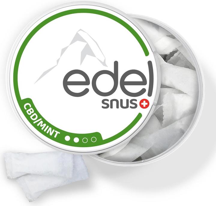 Immagine prodotto Edelweiss CBD Menta (Tutto Bianco Slim) (Snus al CBD)