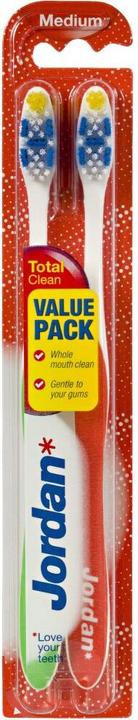 Jordan TOTAL CLEAN cepillo dental #medio 2 uds (2 x)