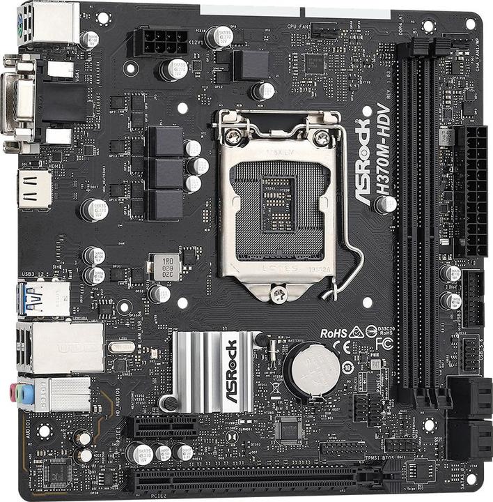 Image du produit AsRock H370M-HDV (LGA 1151, Intel H370, mATX)