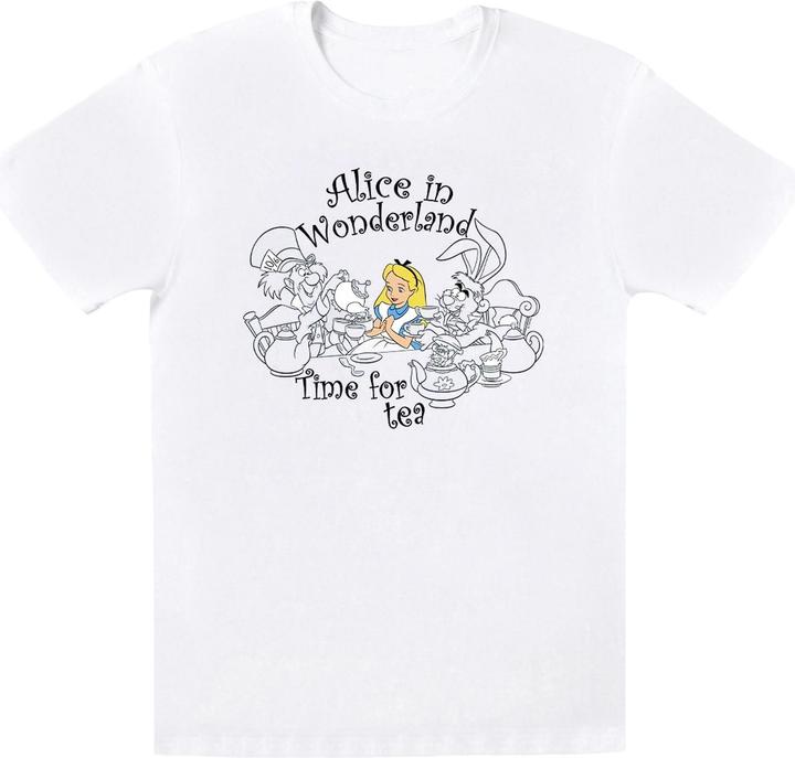 Disney Mädchen Alice im Wunderland Zeit Tee TShirt aus Baumwolle