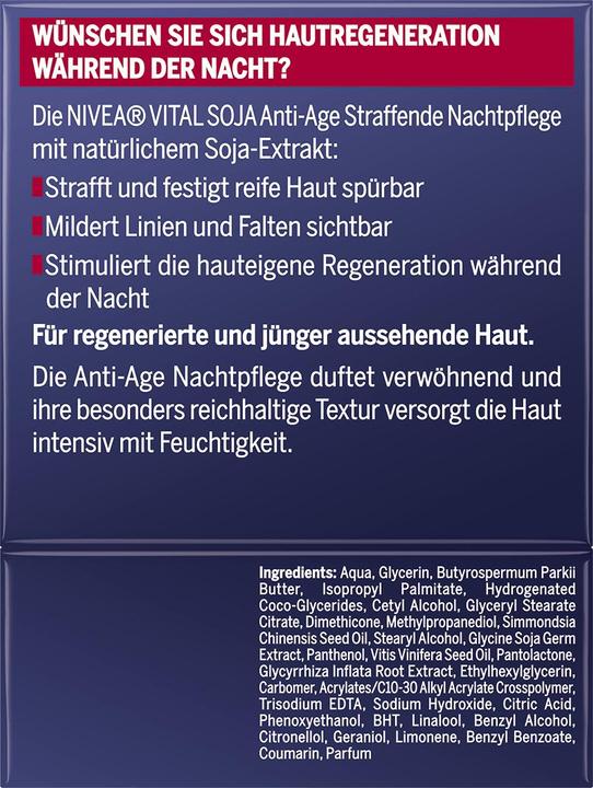 Immagine prodotto NIVEA Soia Vitale Anti-Età (50 ml, Crema notte)
