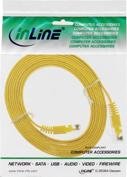 Actual product image InLine Patch cable flat (U/UTP, CAT6, 3 m)