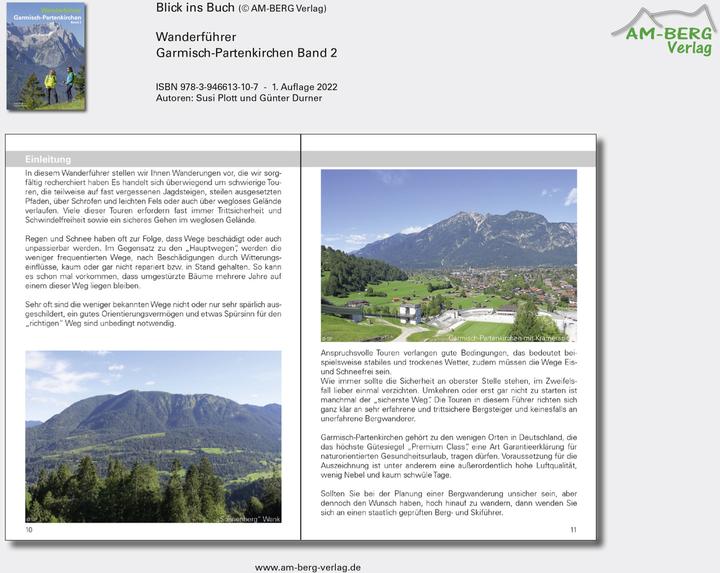 Produktbild Wanderführer Garmisch-Partenkirchen Band 2 (Deutsch, Susi Plott, Günter Durner, 2021)
